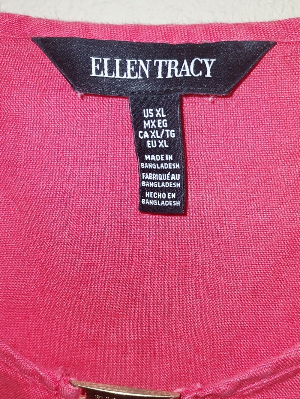 Ellen Tracy Linen Blouse - Picture 3 of 9